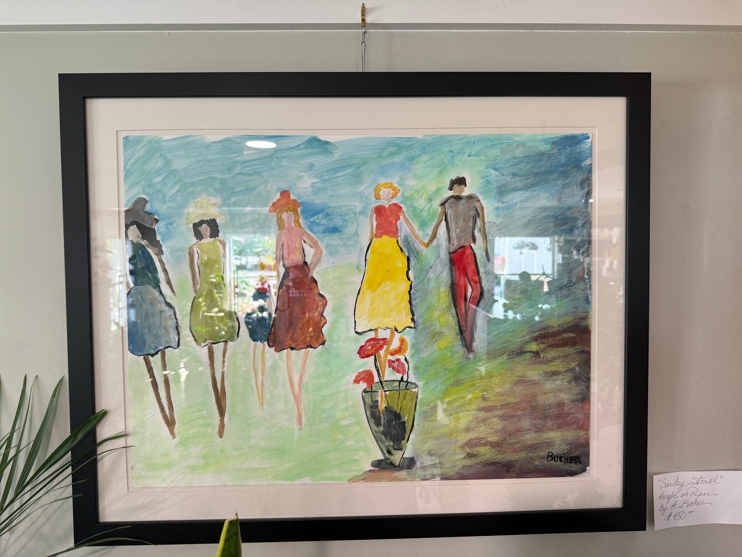 Painting, “Sunday Stroll,” Bucher