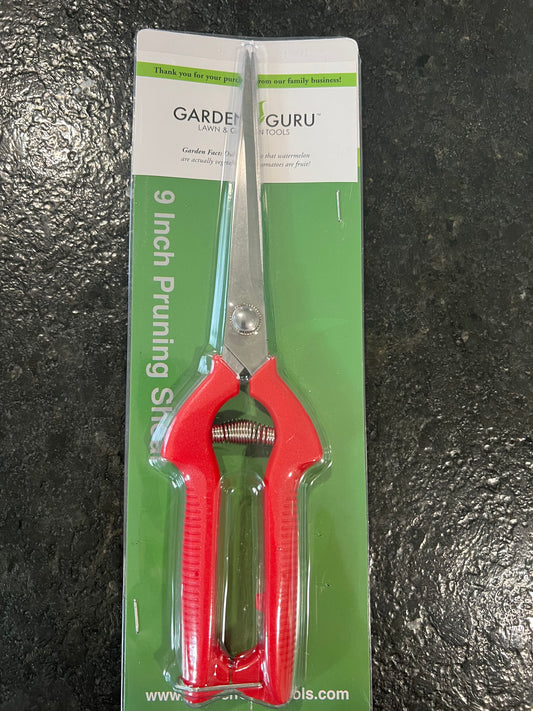 Garden Guru Long Blade Bonsai Pruning Shears Snips Scissors (Red)
